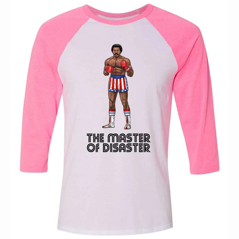 Unisex 3/4 Baseball Tee - CWBFW3L8 - White/Neon Pink - 12