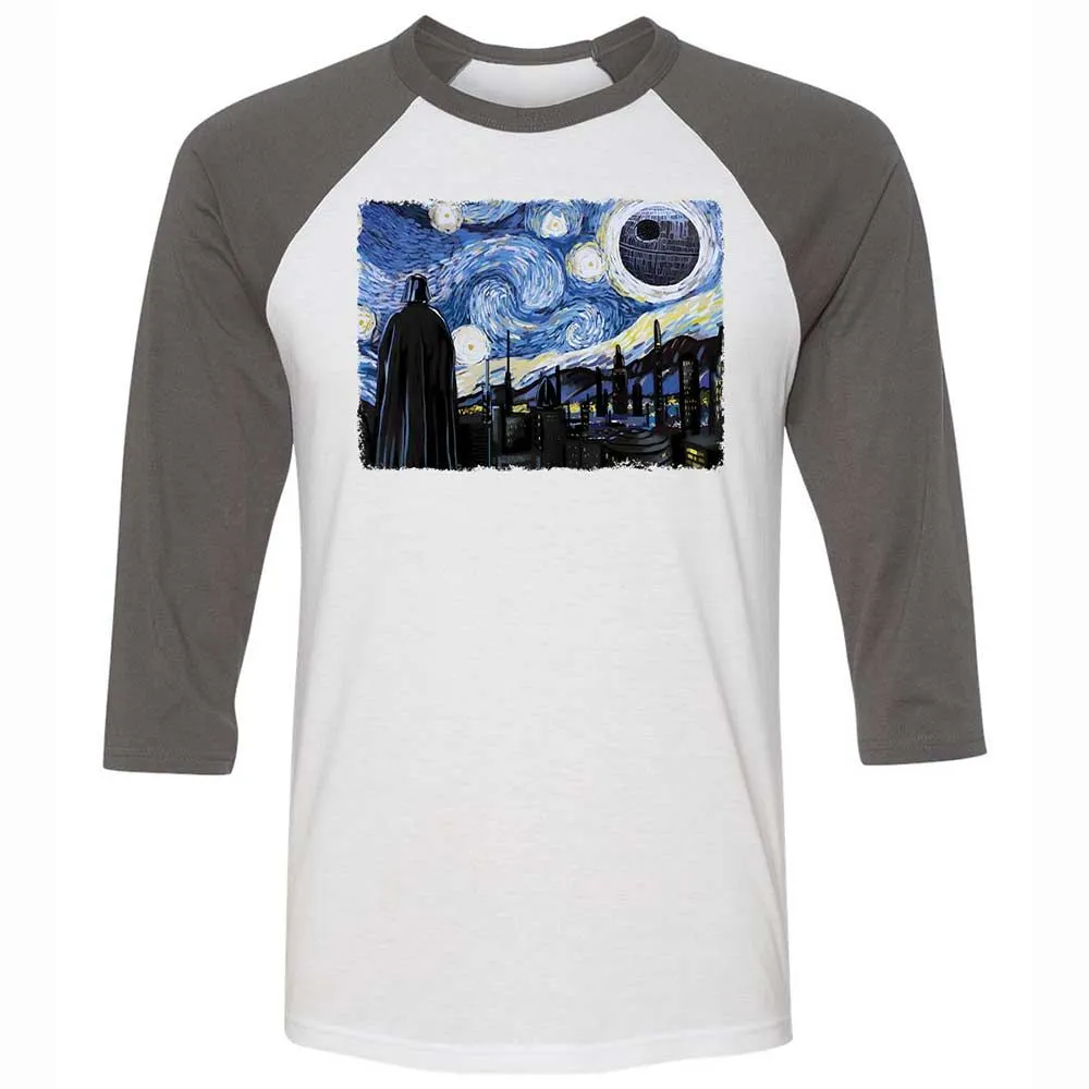 Unisex 3/4 Baseball Tee - 6Q4EQ1TC - White/Asphalt - 2