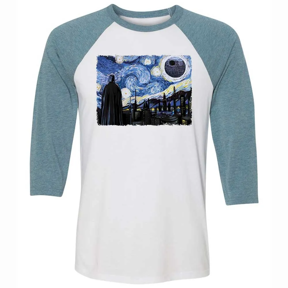 Unisex 3/4 Baseball Tee - 6Q4EQ1TC - White/Denim - 3