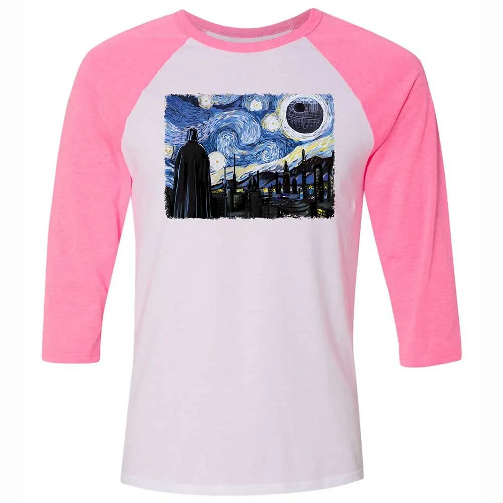 Unisex 3/4 Baseball Tee - 6Q4EQ1TC - White/Neon Pink - 12