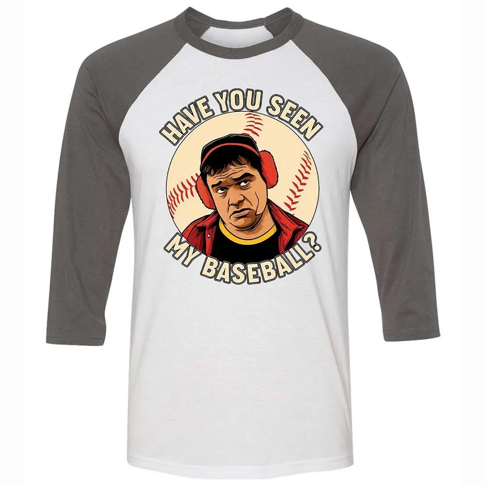 Unisex 3/4 Baseball Tee - NC23W94V - White/Asphalt - 2