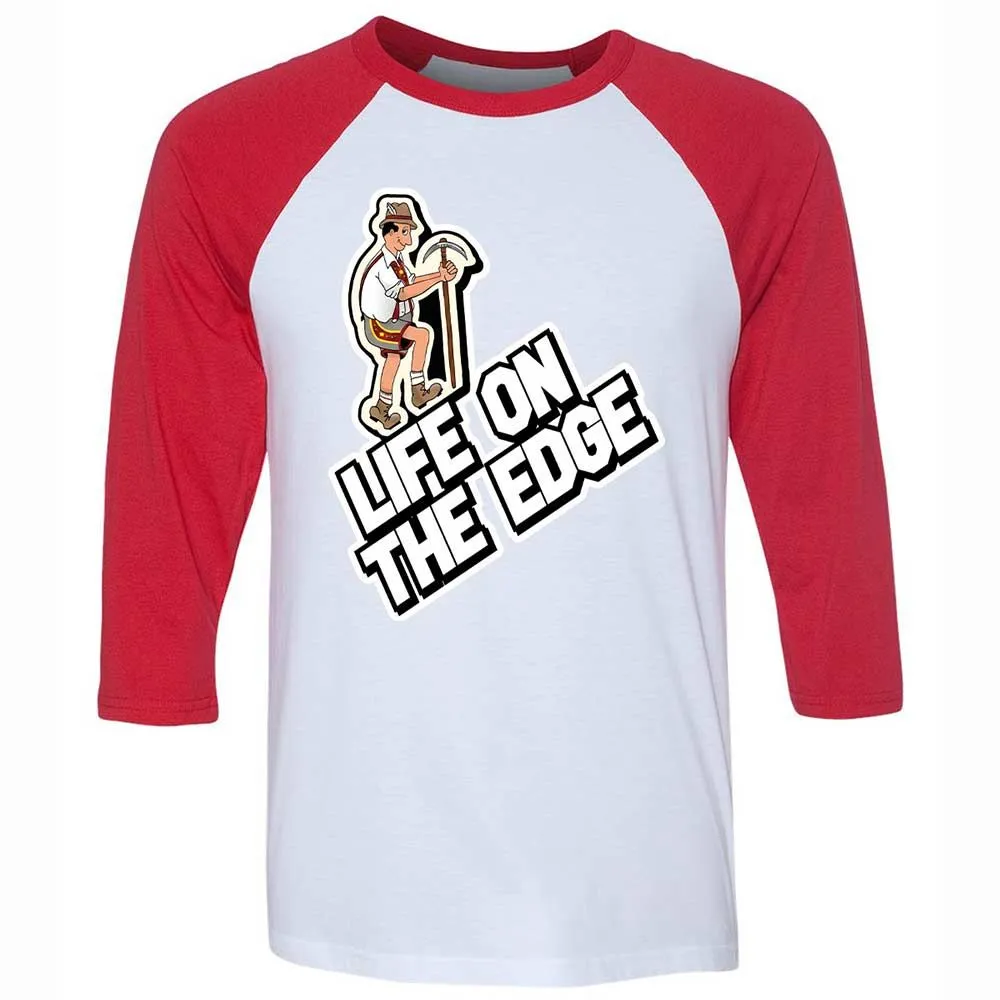 Unisex 3/4 Baseball Tee - CPBM3X4K - White/Red - 9