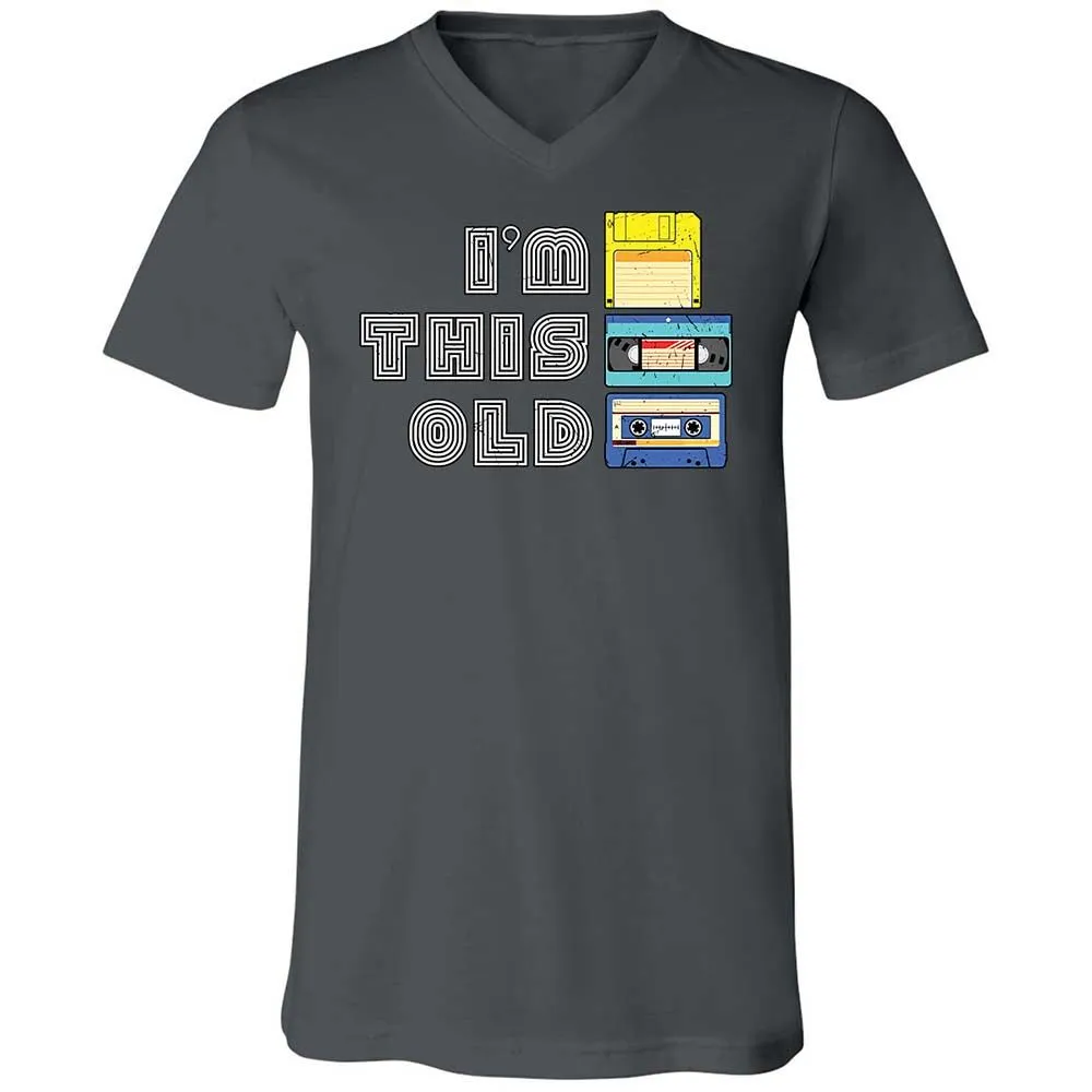 Unisex V-Neck T-Shirt - Black - Asphalt - 13