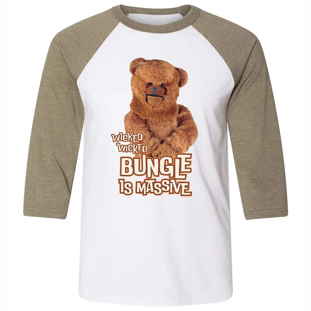 Unisex 3/4 Baseball Tee - MAHXAXBY - White/Heather Olive - 4