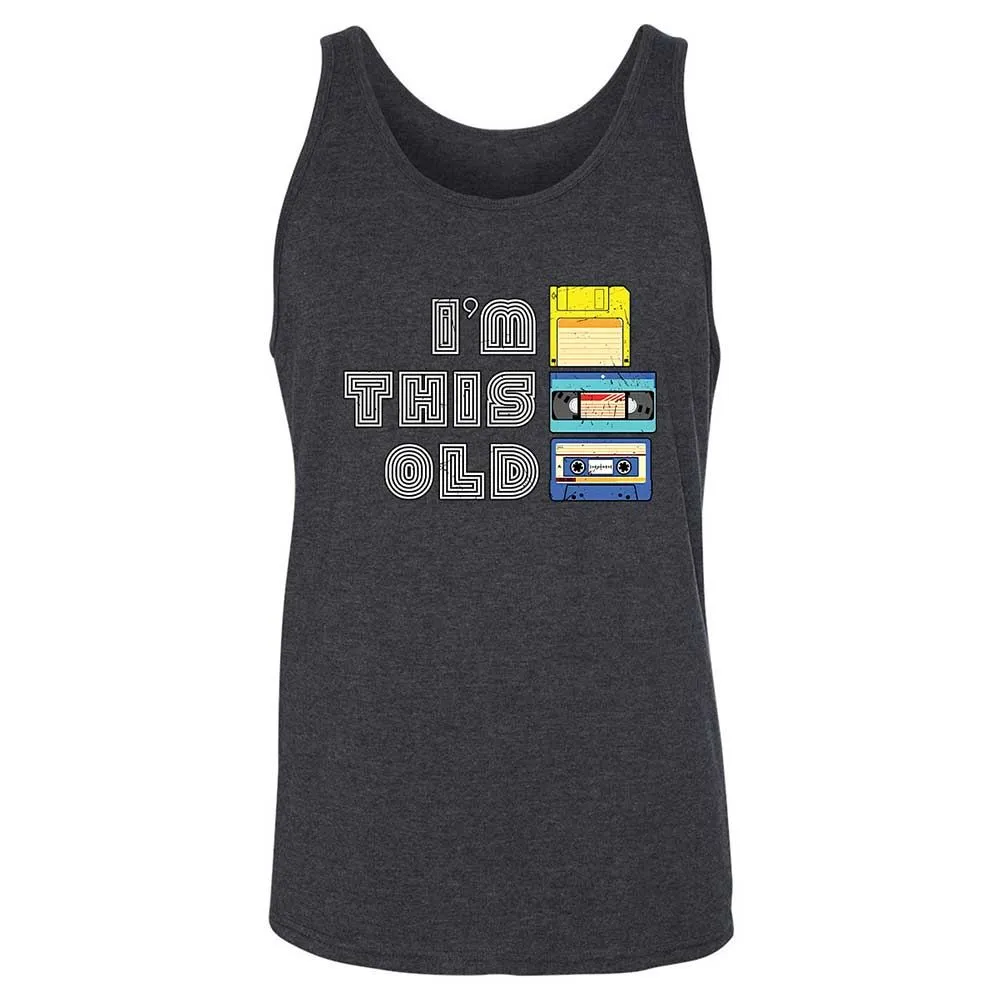Unisex Jersey Tank - Black - Dark Grey Heather - 5