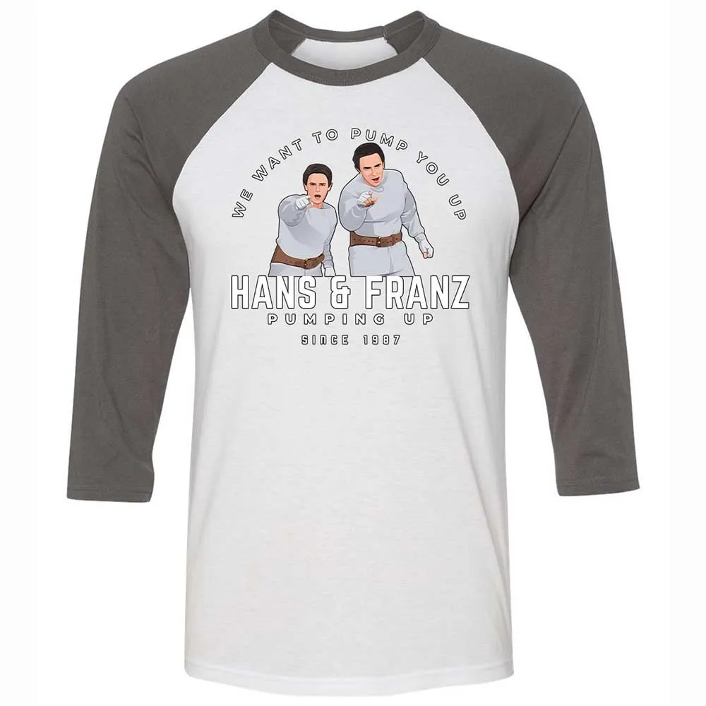 Unisex 3/4 Baseball Tee - UMXP4Y1E - White/Asphalt - 2
