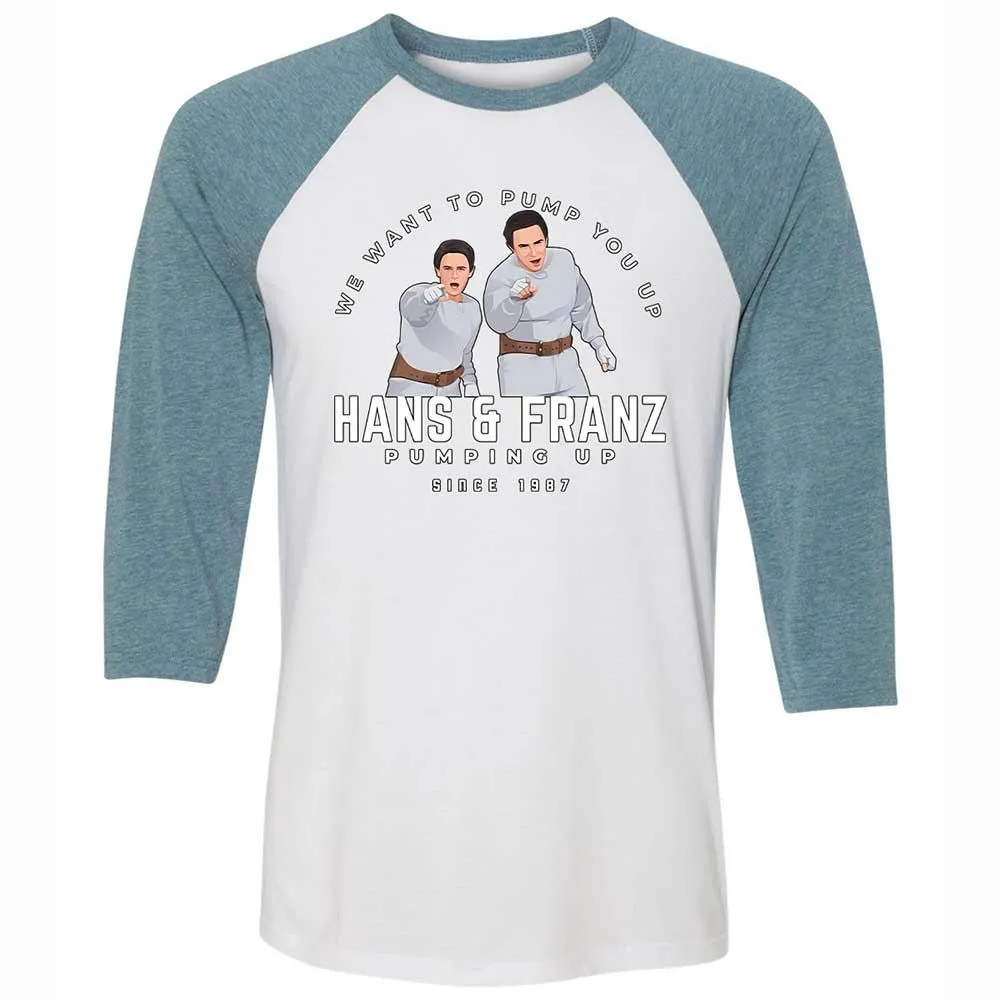 Unisex 3/4 Baseball Tee - UMXP4Y1E - White/Denim - 3