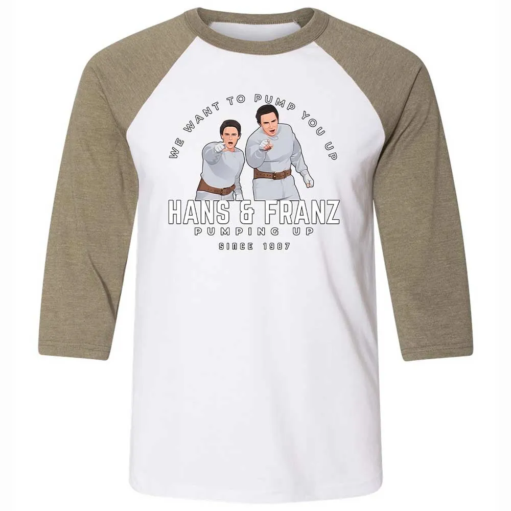 Unisex 3/4 Baseball Tee - UMXP4Y1E - White/Heather Olive - 4