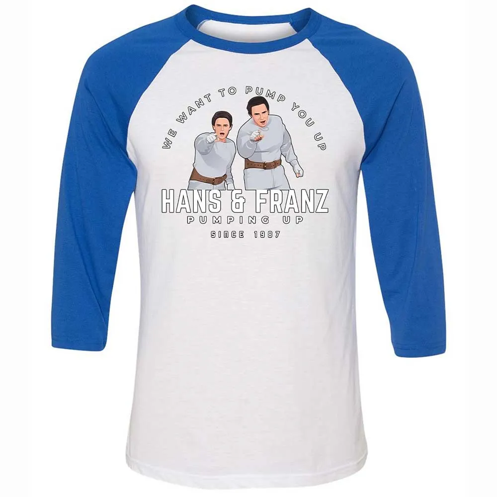 Unisex 3/4 Baseball Tee - UMXP4Y1E - White/True Royal - 10