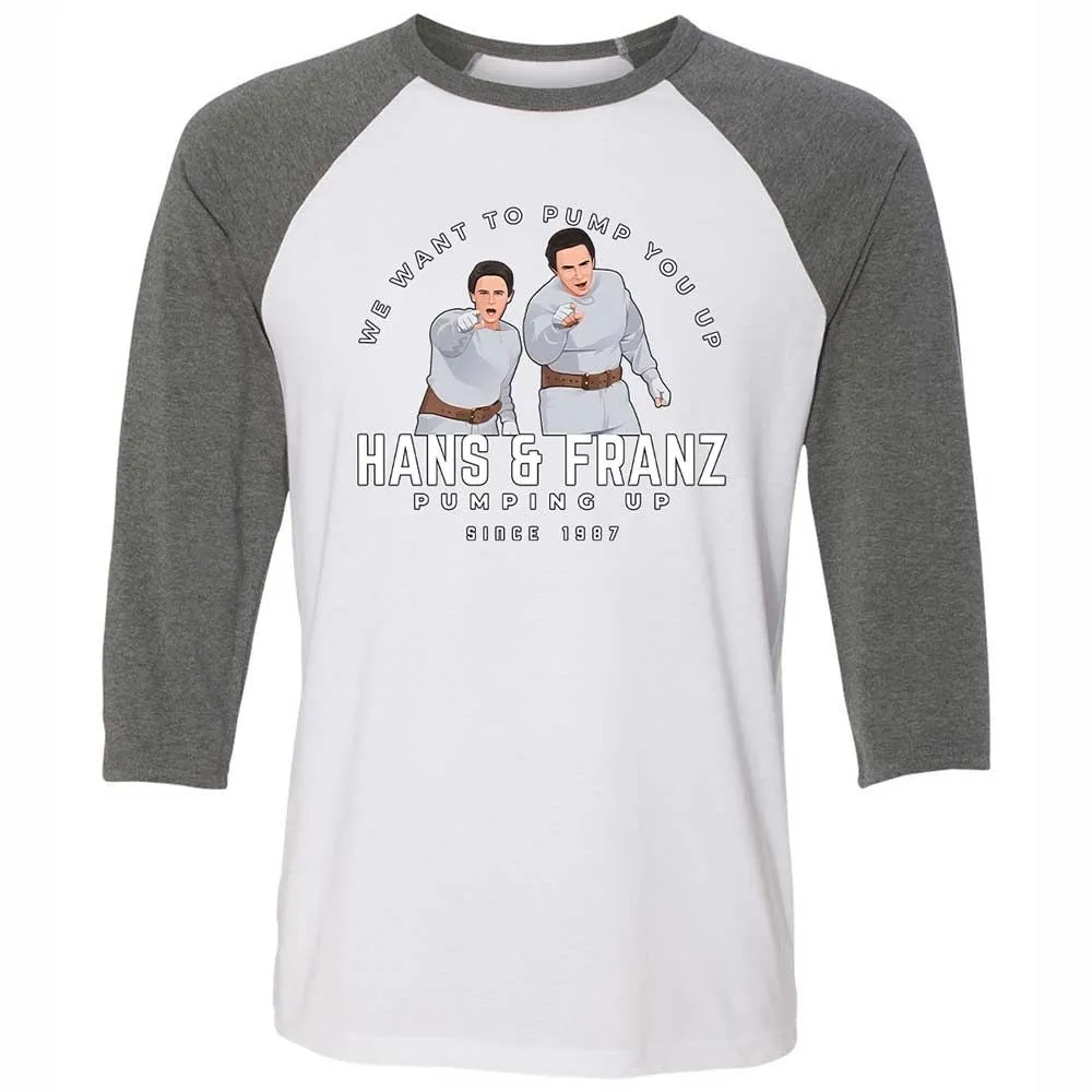 Unisex 3/4 Baseball Tee - UMXP4Y1E - White/Deep Heather - 11