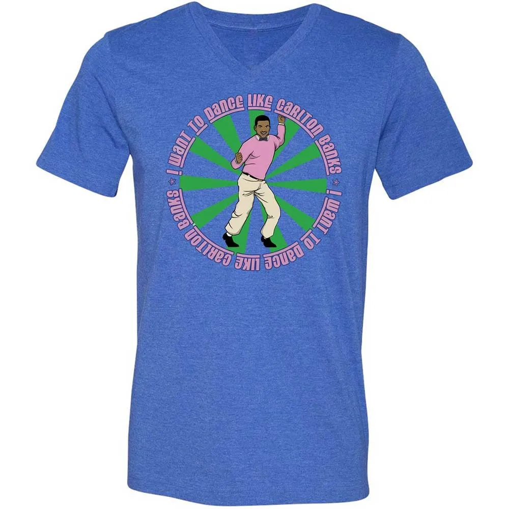 Unisex V-Neck T-Shirt - 6DALRHGL - Heather True Royal - 4