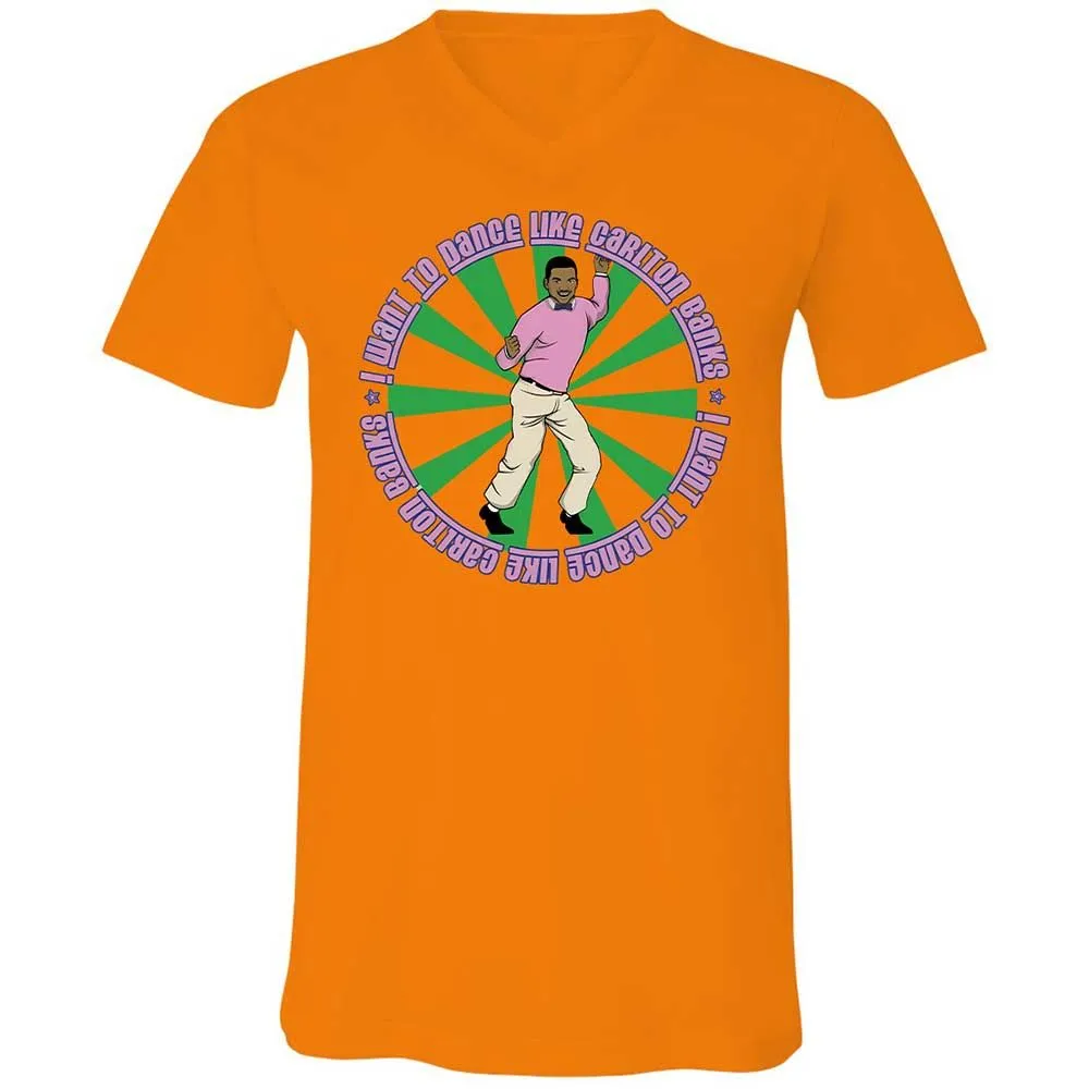 Unisex V-Neck T-Shirt - 6DALRHGL - Orange - 7