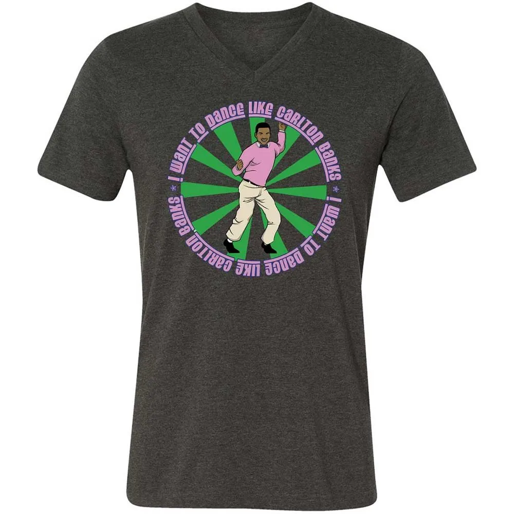 Unisex V-Neck T-Shirt - 6DALRHGL - Dark Grey Heather - 8