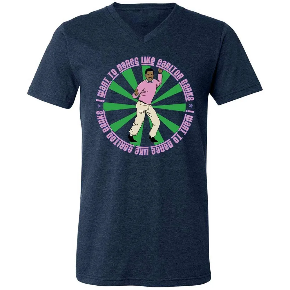 Unisex V-Neck T-Shirt - 6DALRHGL - Heather Navy - 13