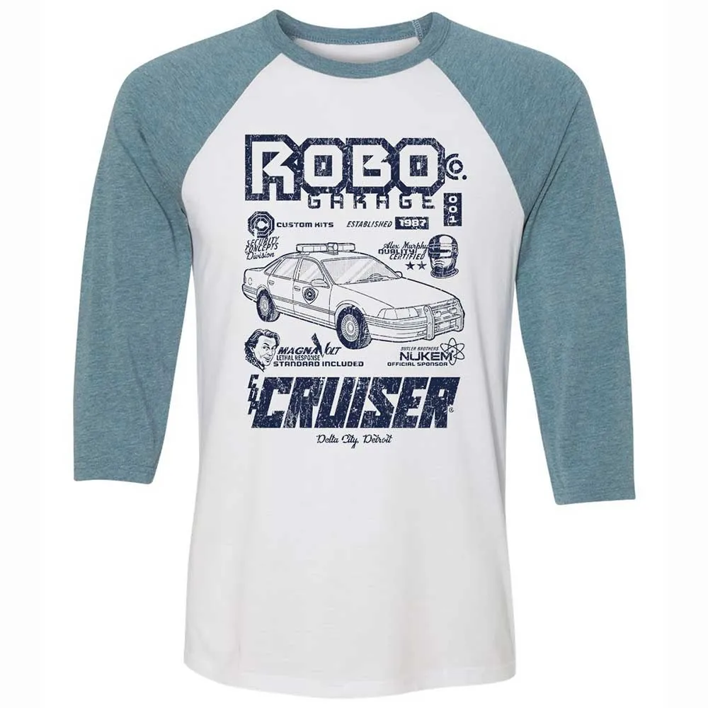 Unisex 3/4 Baseball Tee - 2RWS554W - White/Denim - 3