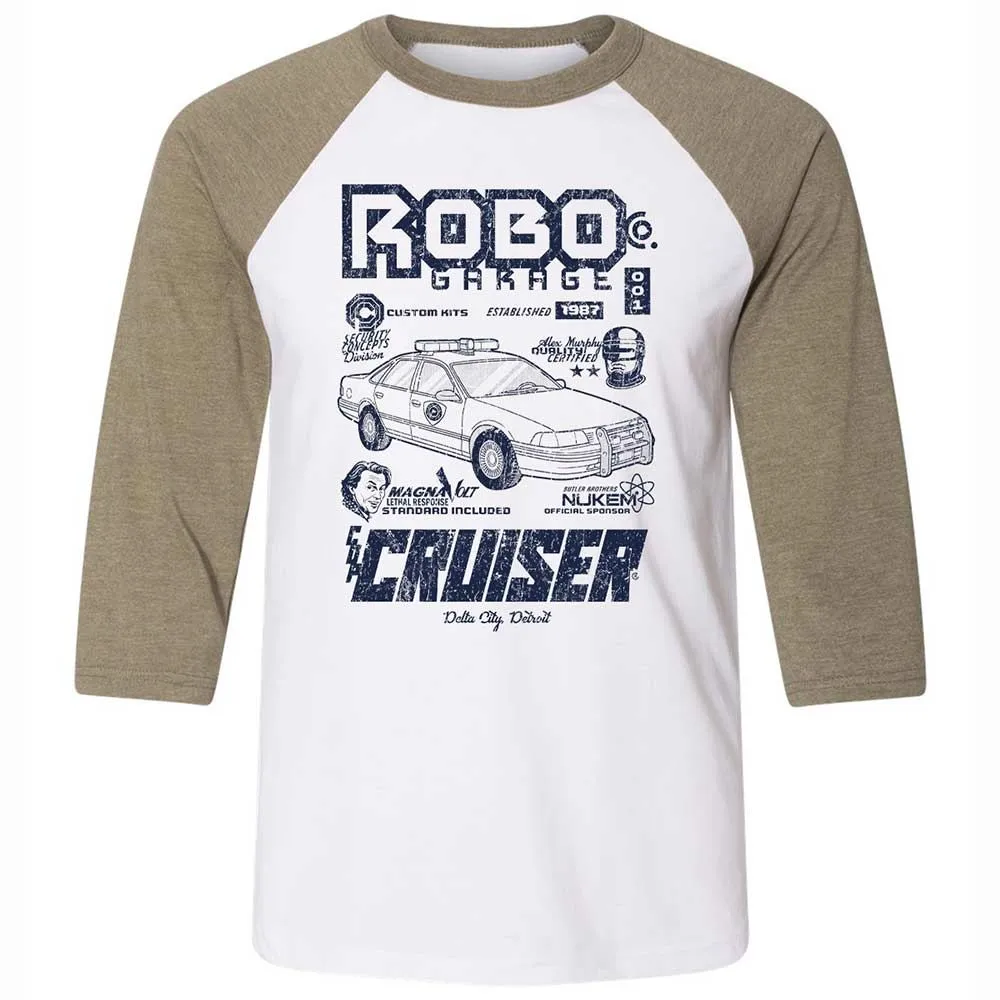 Unisex 3/4 Baseball Tee - 2RWS554W - White/Heather Olive - 4