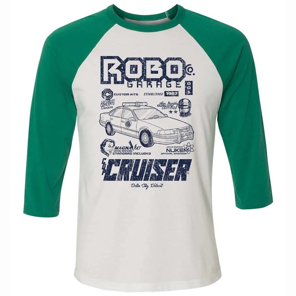 Unisex 3/4 Baseball Tee - 2RWS554W - White/Kelly - 6