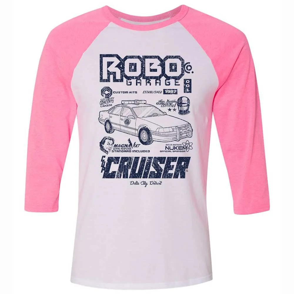 Unisex 3/4 Baseball Tee - 2RWS554W - White/Neon Pink - 12