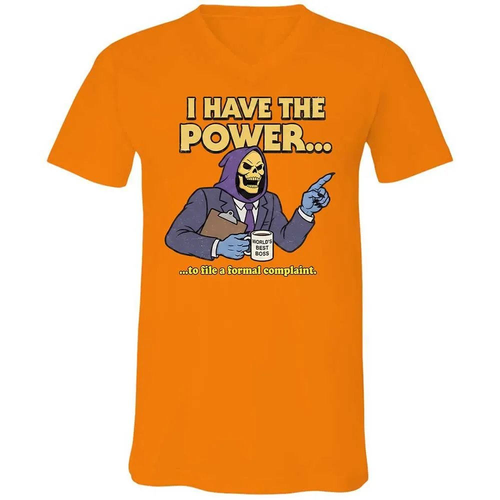 Unisex V-Neck T-Shirt - XZSLJC9S - Orange - 7