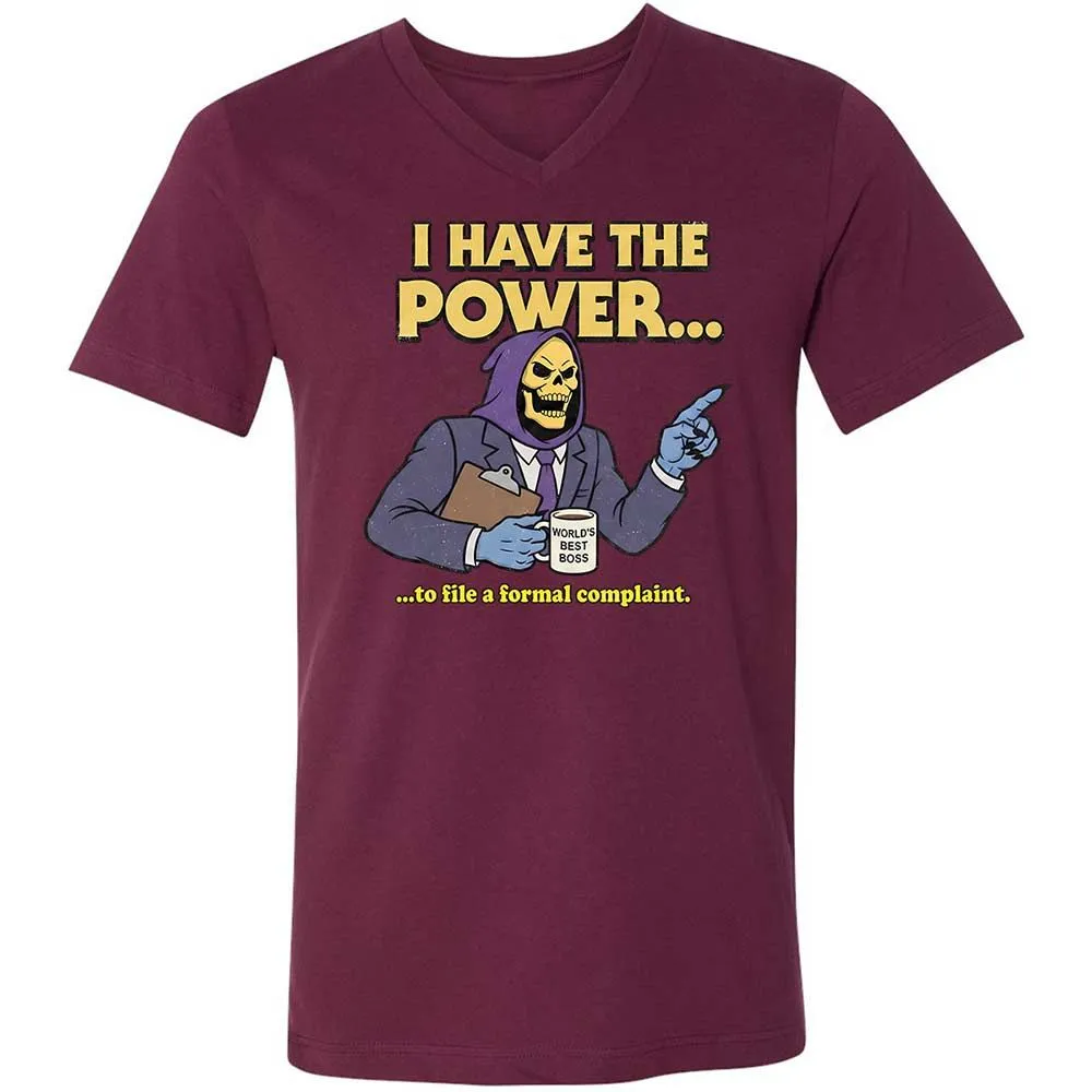Unisex V-Neck T-Shirt - XZSLJC9S - Maroon - 14