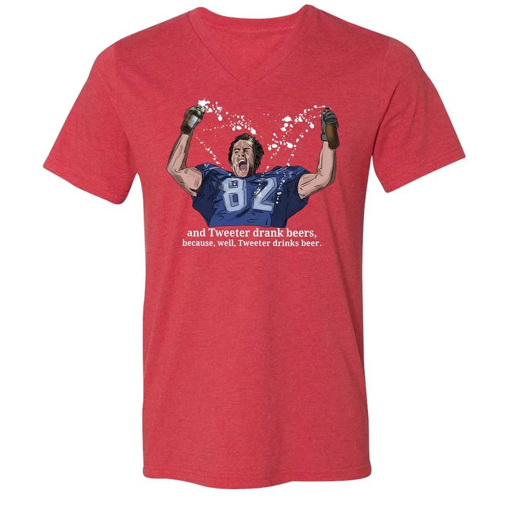Unisex V-Neck T-Shirt - V3VMS157 - Heather Red - 7