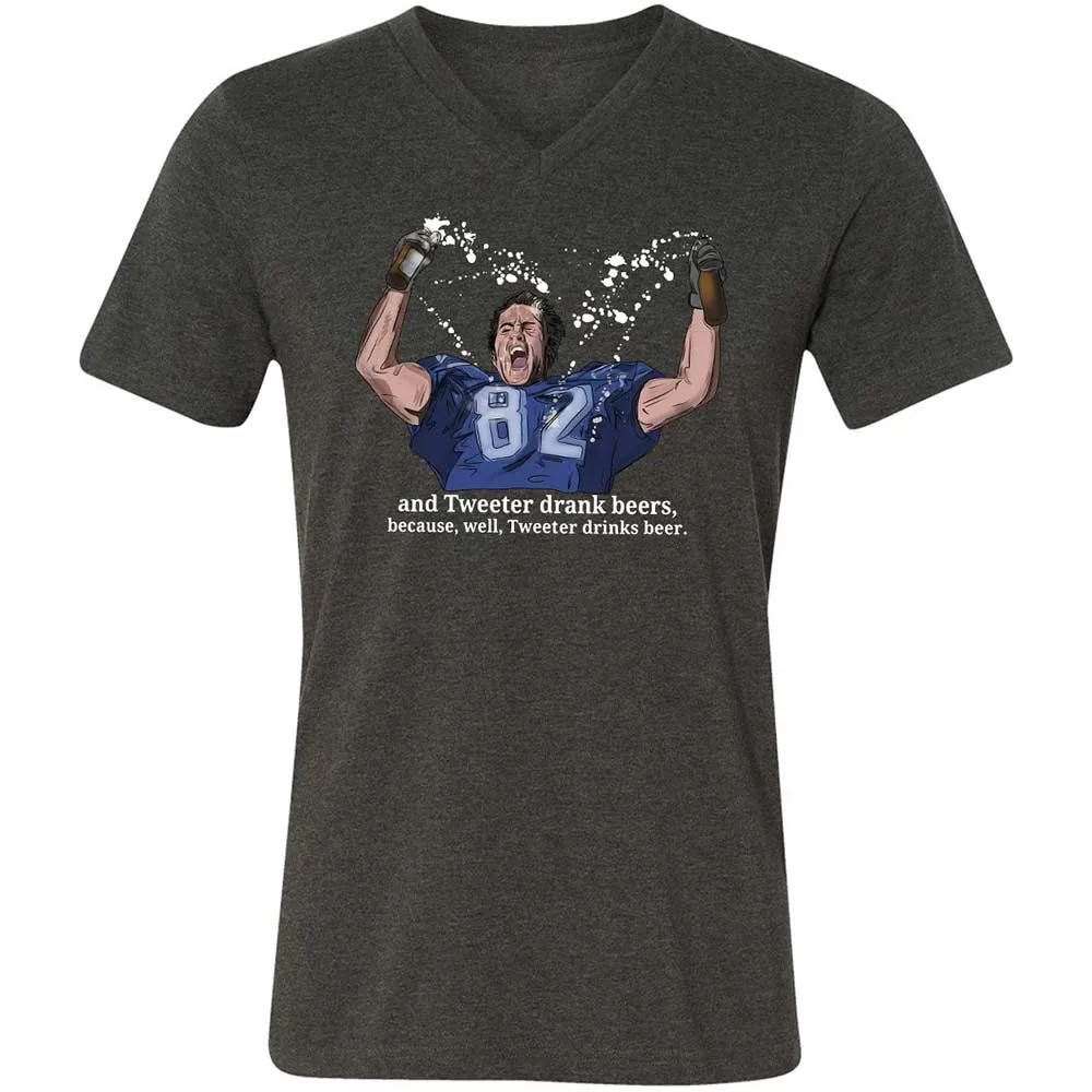 Unisex V-Neck T-Shirt - V3VMS157 - Dark Grey Heather - 9
