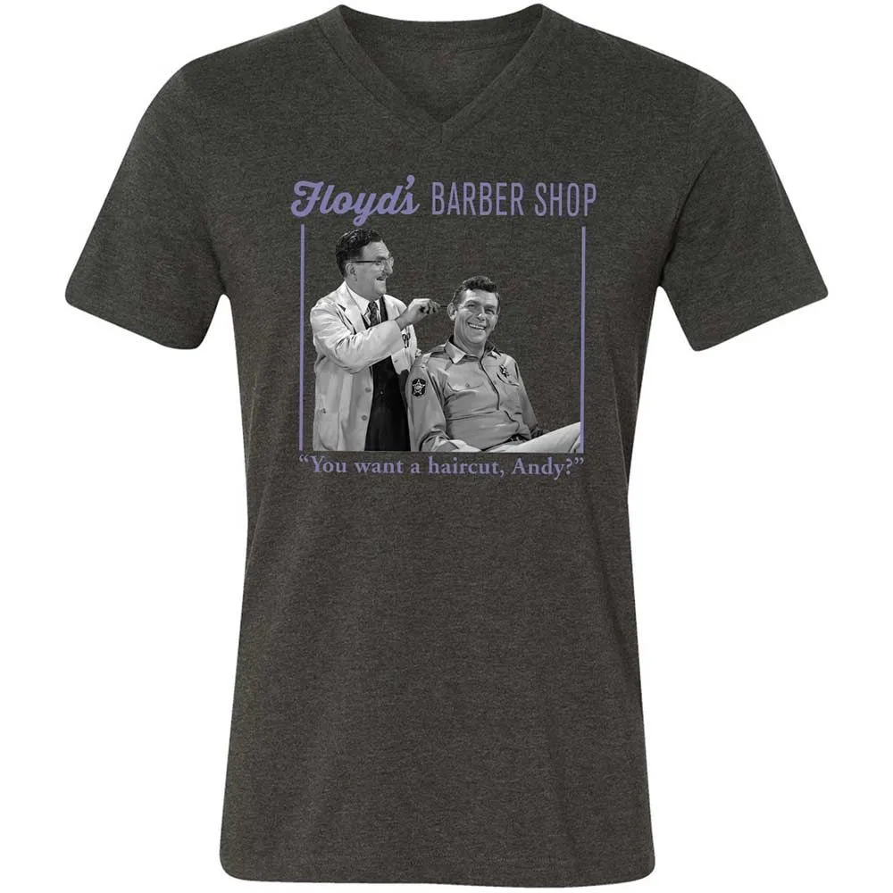 Unisex V-Neck T-Shirt - 7GGXYFWT - Dark Grey Heather - 8