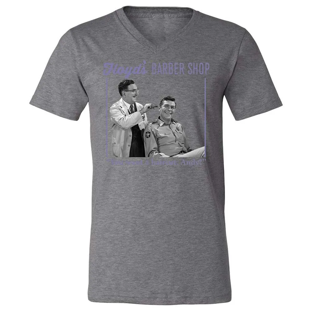Unisex V-Neck T-Shirt - 7GGXYFWT - Deep Heather - 9
