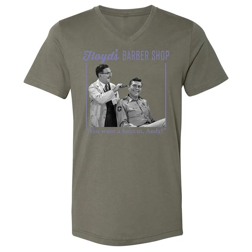 Unisex V-Neck T-Shirt - 7GGXYFWT - Military Green - 15