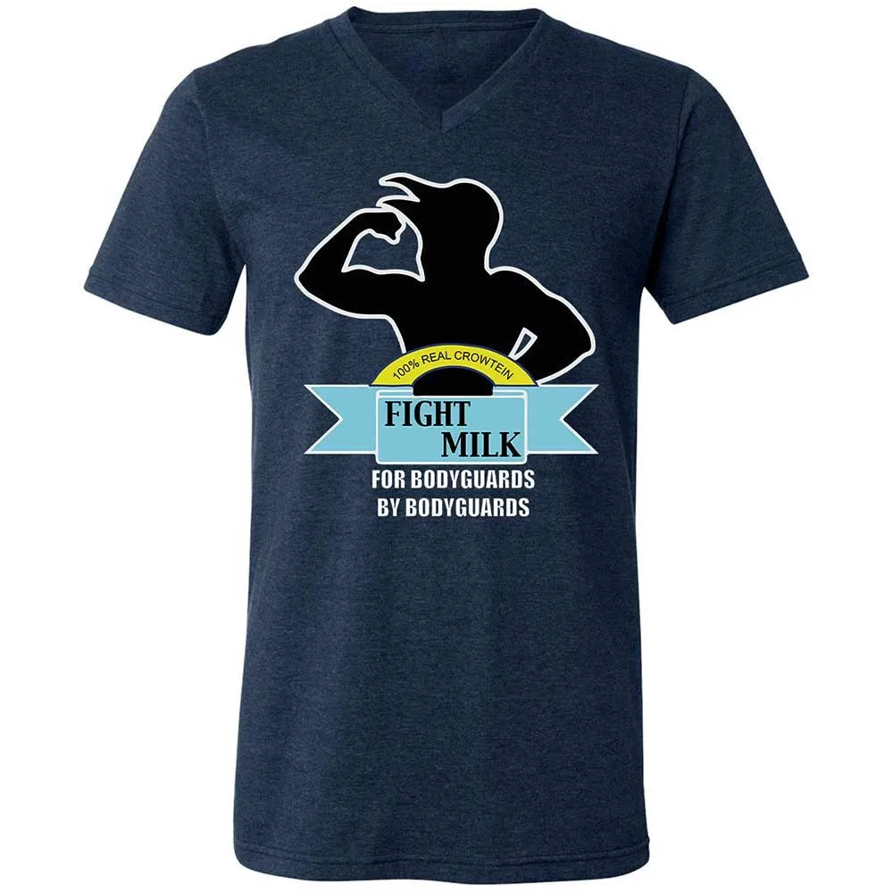 Unisex V-Neck T-Shirt - 6V6AVREN - Heather Navy - 3