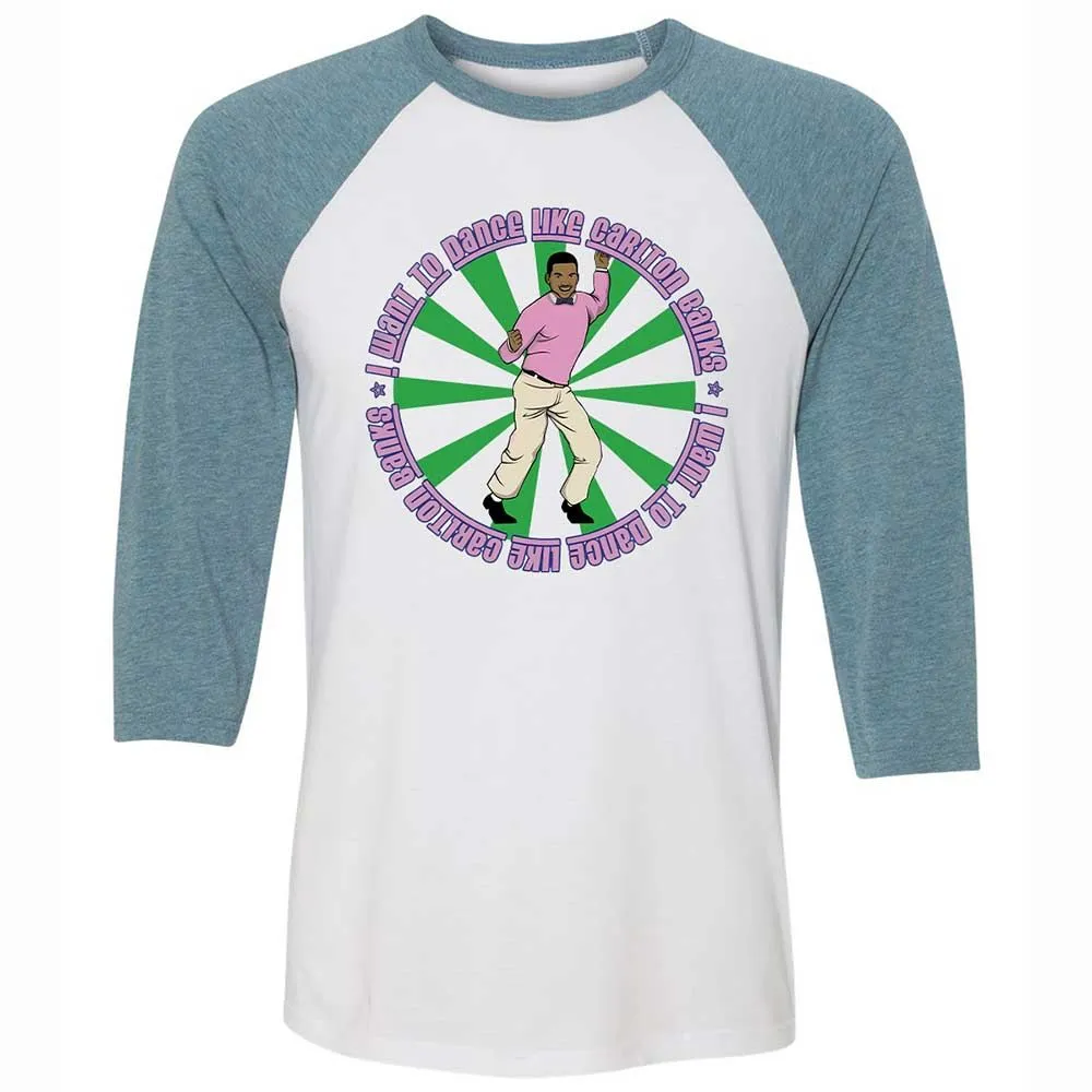 Unisex 3/4 Baseball Tee - QVMM5C3E - White/Denim - 3