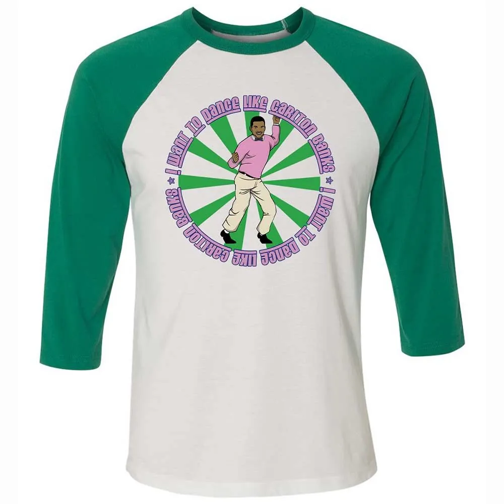 Unisex 3/4 Baseball Tee - QVMM5C3E - White/Kelly - 6