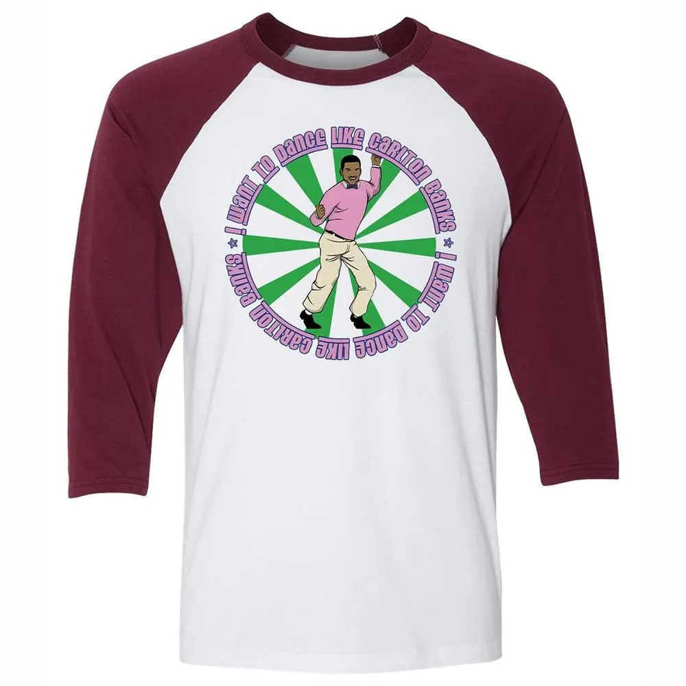 Unisex 3/4 Baseball Tee - QVMM5C3E - White/Maroon - 7