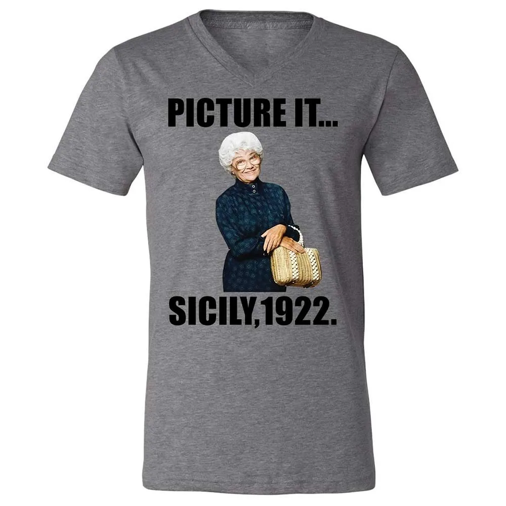 Unisex V-Neck T-Shirt - HHEW922S - Deep Heather - 9
