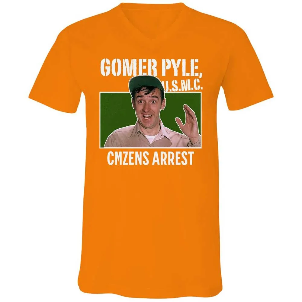 Unisex V-Neck T-Shirt - YTTZZCN7 - Orange - 12