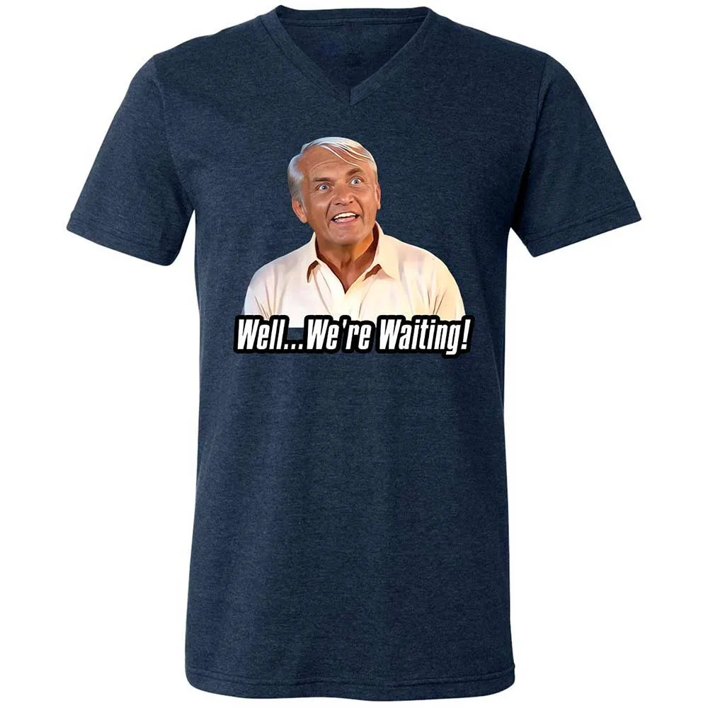 Unisex V-Neck T-Shirt - ESJELGM5 - Heather Navy - 3
