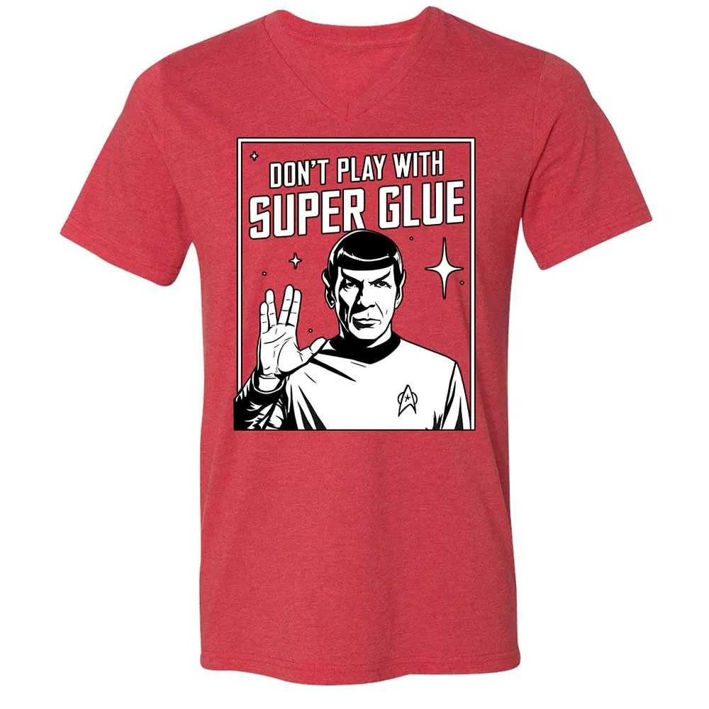 Unisex V-Neck T-Shirt - 9CSFFAAK - Heather Red - 7
