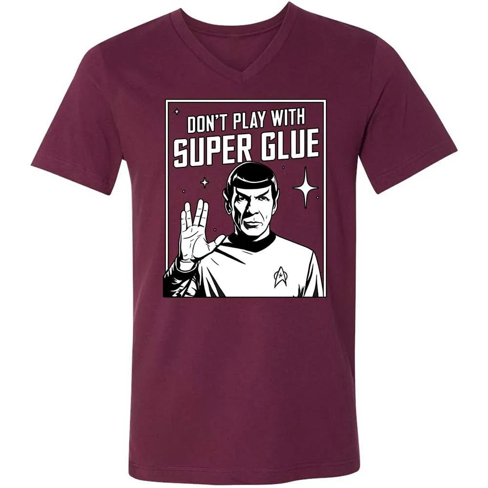Unisex V-Neck T-Shirt - 9CSFFAAK - Maroon - 8
