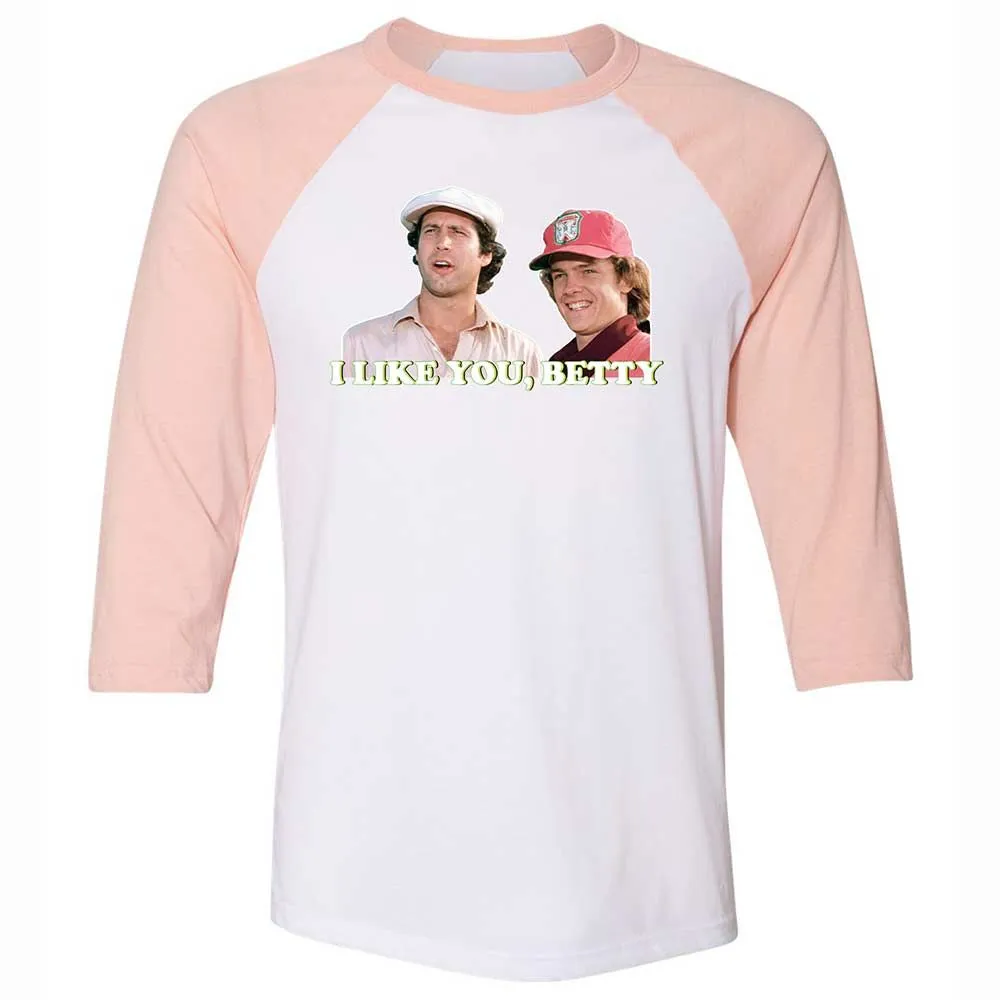 Unisex 3/4 Baseball Tee - MX2ETZG5 - White/Heather Peach - 5
