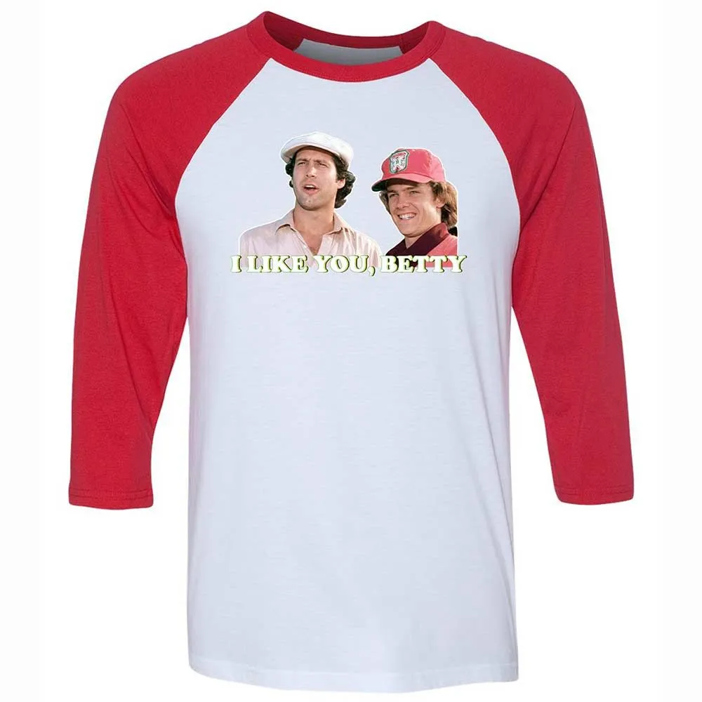 Unisex 3/4 Baseball Tee - MX2ETZG5 - White/Red - 9