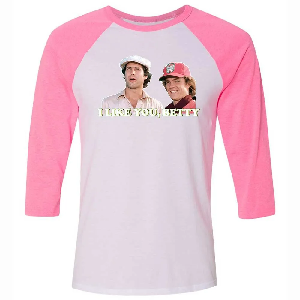 Unisex 3/4 Baseball Tee - MX2ETZG5 - White/Neon Pink - 12