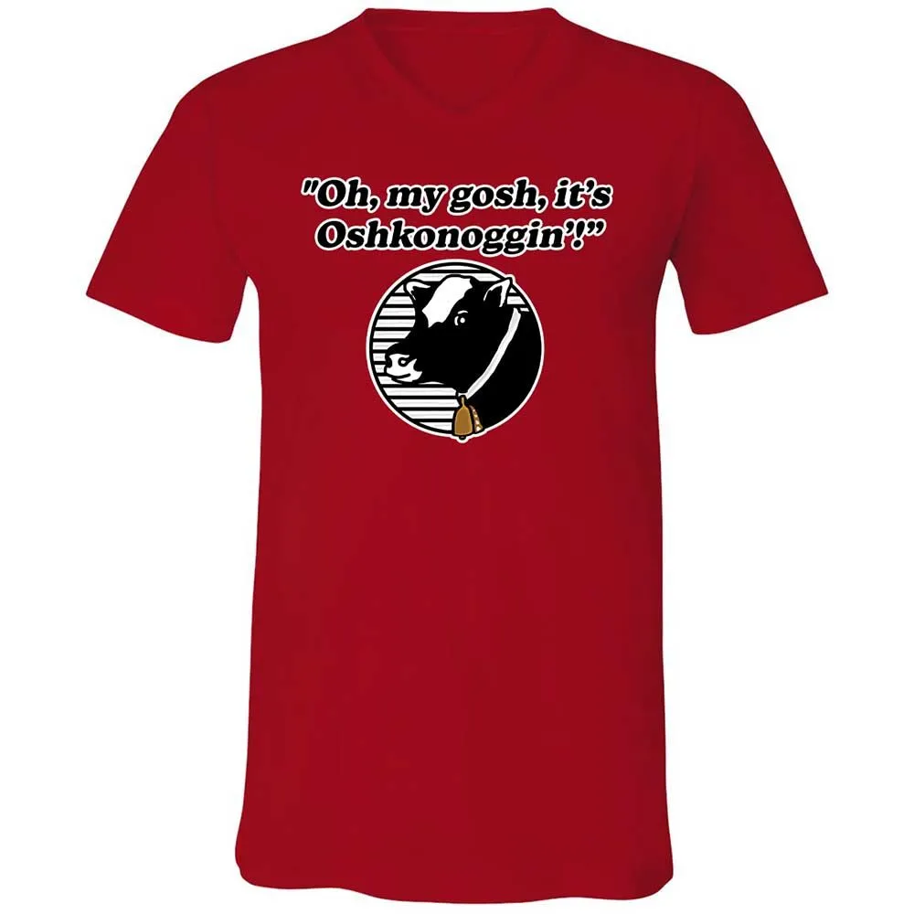 Unisex V-Neck T-Shirt - 1P4VD1AQ - Red - 6