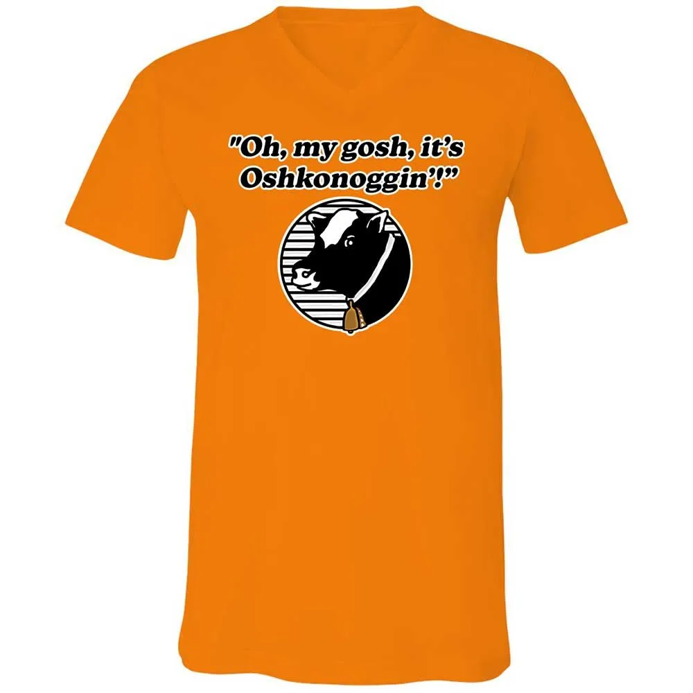 Unisex V-Neck T-Shirt - 1P4VD1AQ - Orange - 12