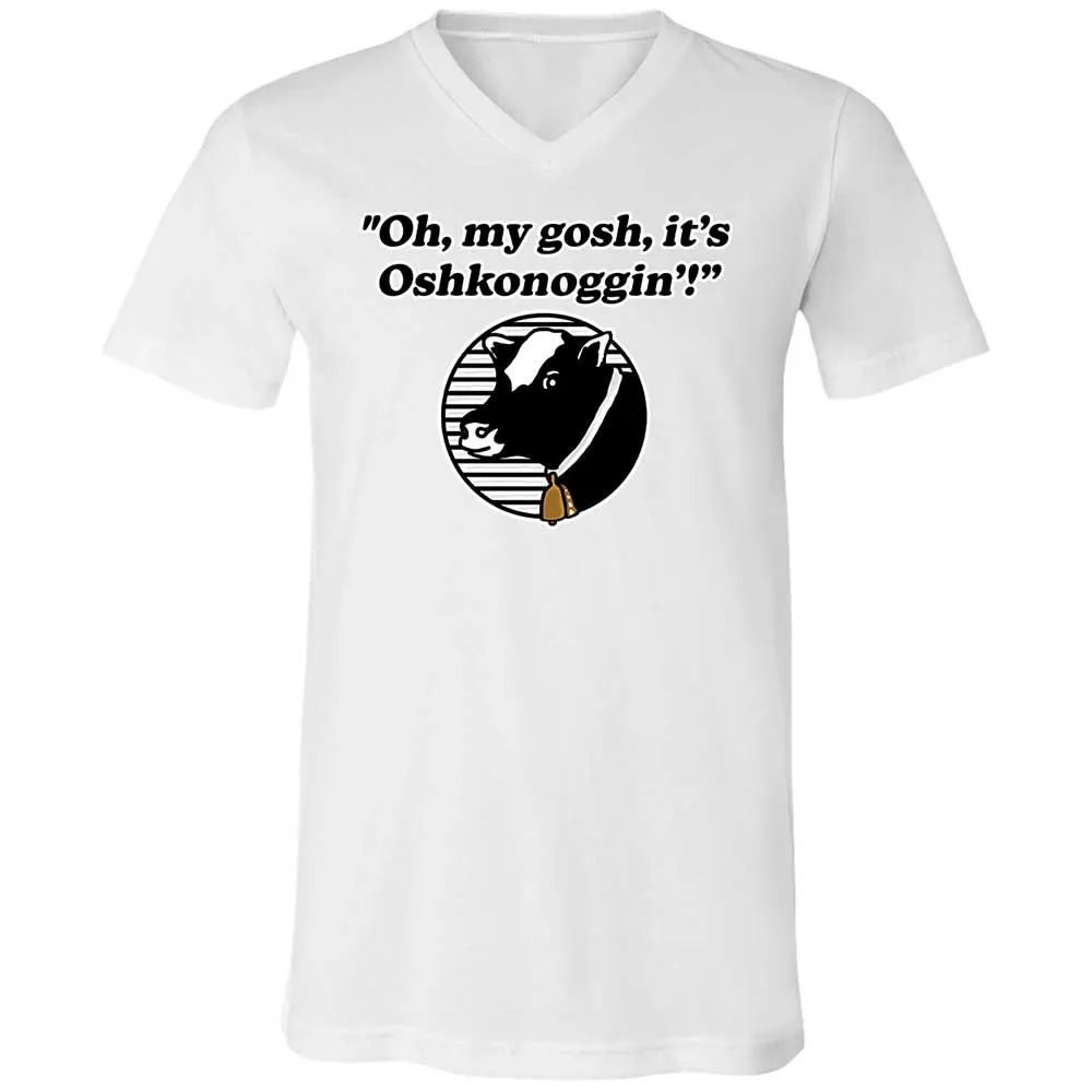Unisex V-Neck T-Shirt - 1P4VD1AQ - White - 16