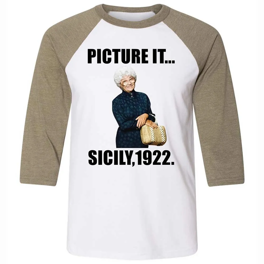 Unisex 3/4 Baseball Tee - W2ZMBZZ8 - White/Heather Olive - 4