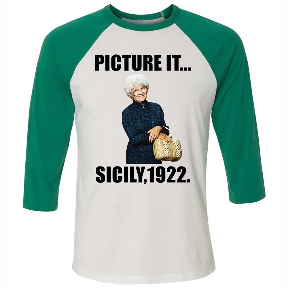 Unisex 3/4 Baseball Tee - W2ZMBZZ8 - White/Kelly - 6