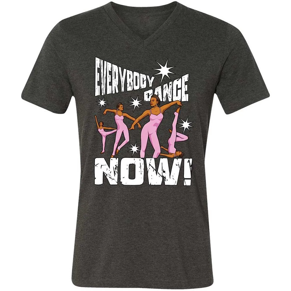 Unisex V-Neck T-Shirt - 9KWT5MVW - Dark Grey Heather - 9