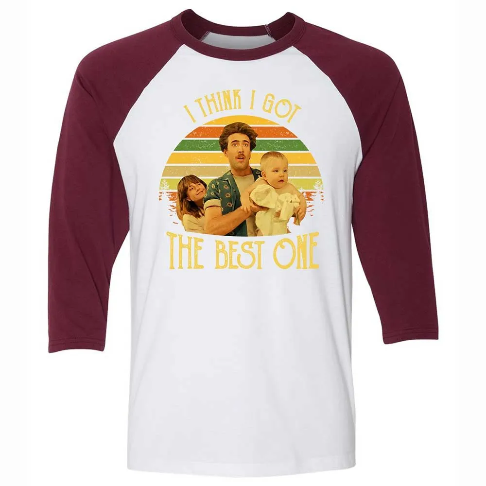 Unisex 3/4 Baseball Tee - UMGGY2UX - White/Maroon - 7