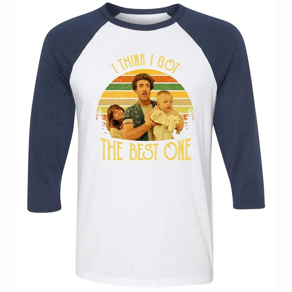 Unisex 3/4 Baseball Tee - UMGGY2UX - White/Navy - 8