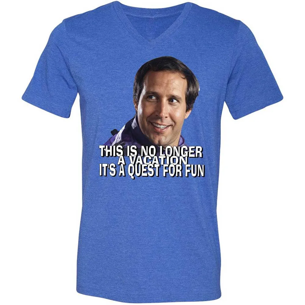 Unisex V-Neck T-Shirt - VEPEHNZD - Heather True Royal - 4